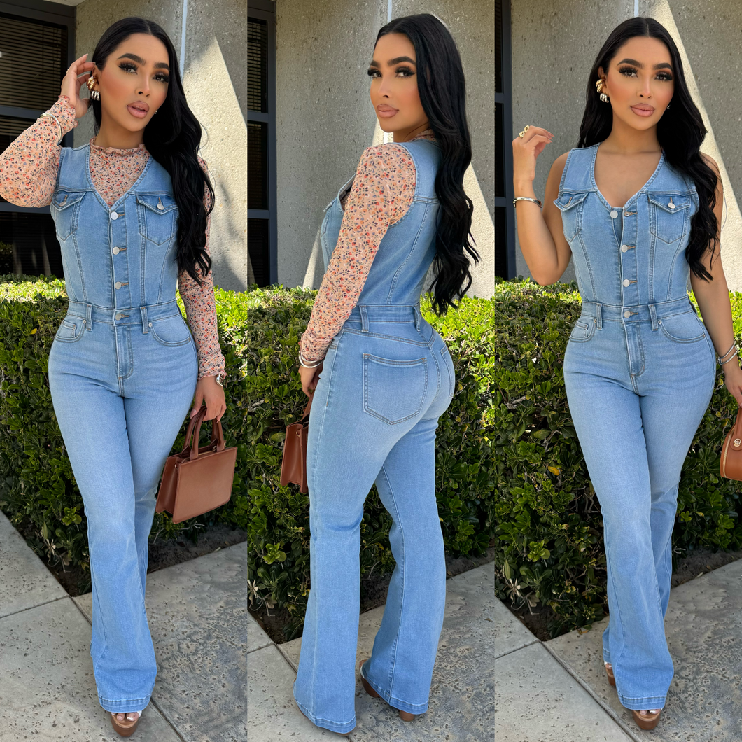 Claire Denim Jumpsuit