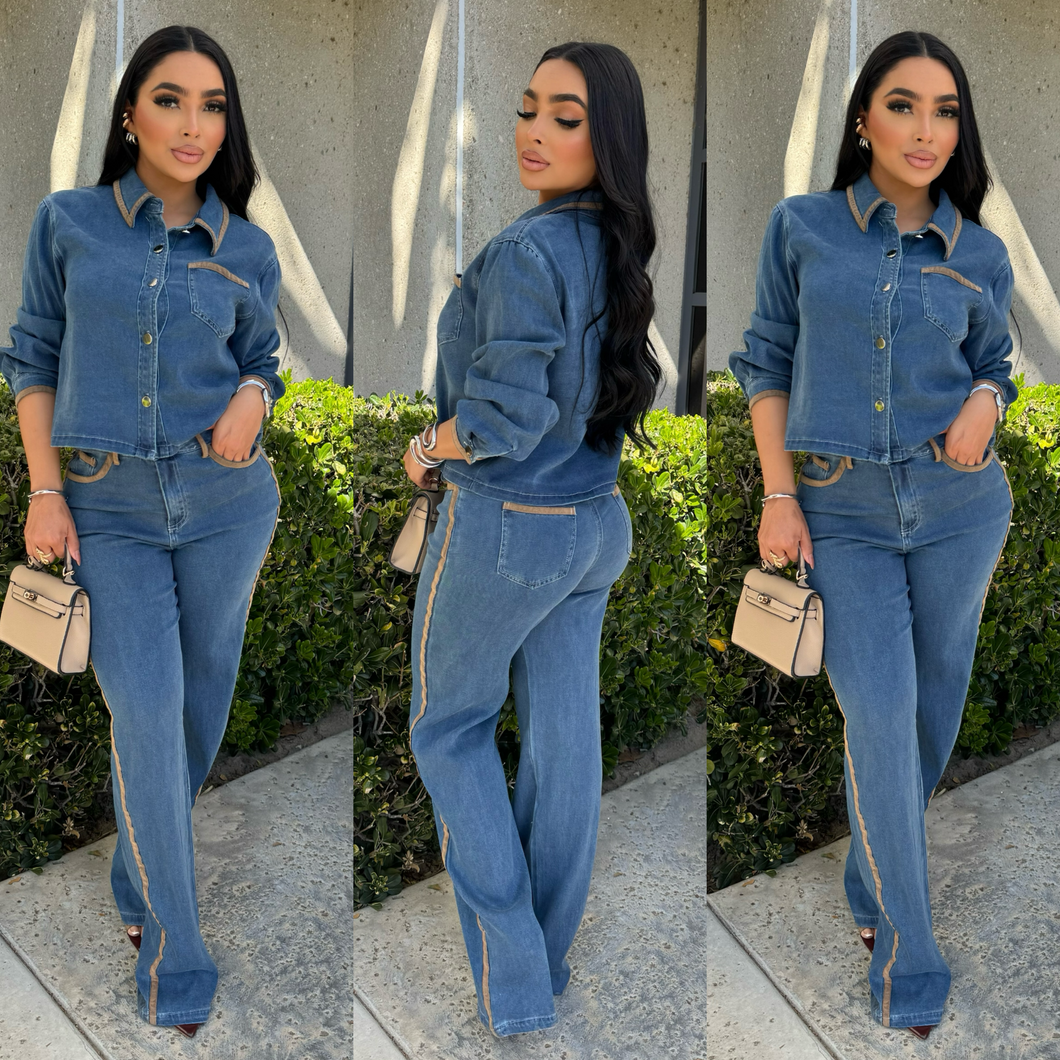 Yulian Denim 2pc Set