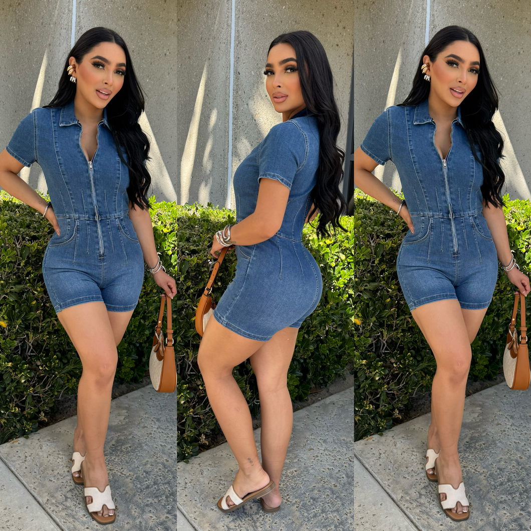 A Denim Moment Romper