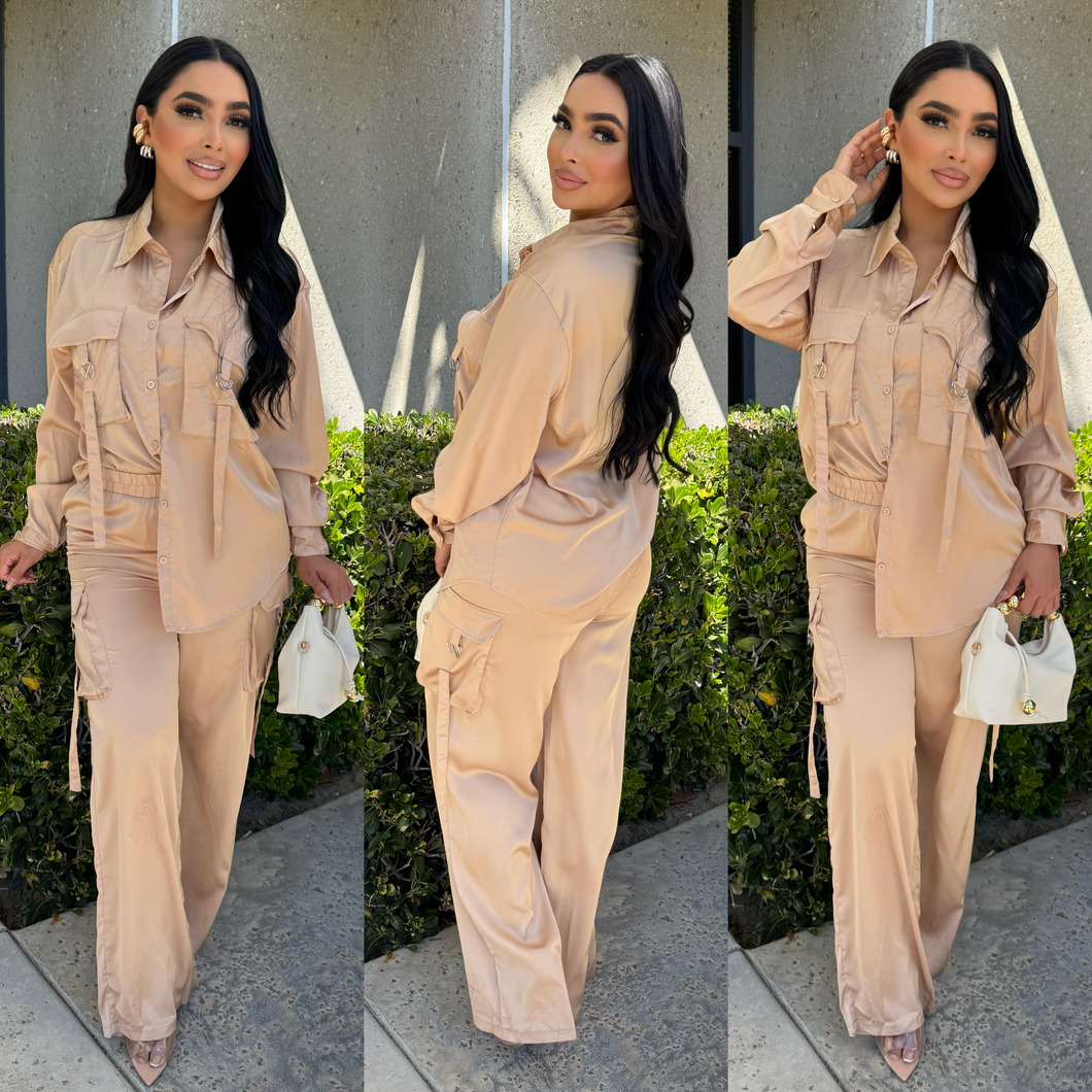 Abbi  Satin 2pc set